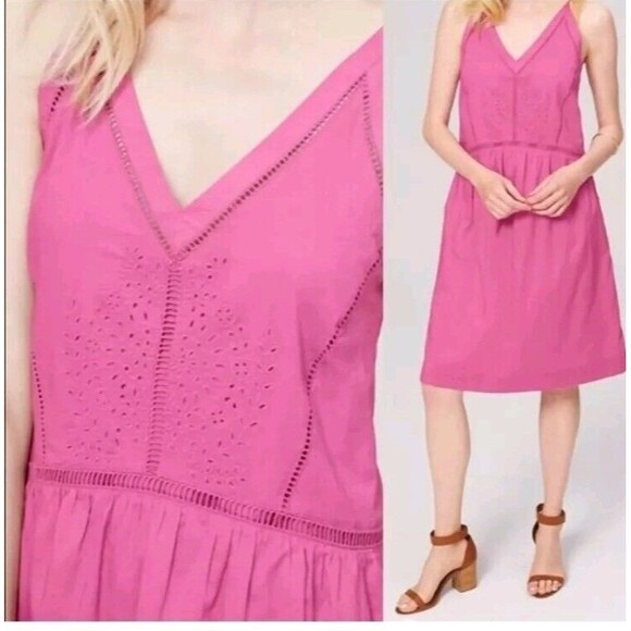 NWT Loft Tropic Orchid Resort Vacay Cami Sun Dress M - Picture 1 of 6